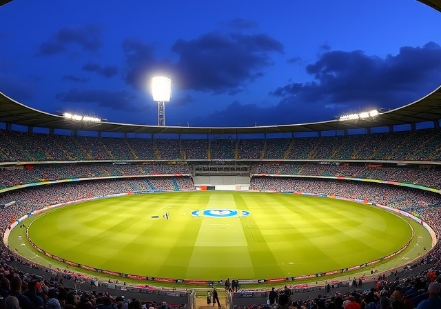 Adelaide Oval with River Torrens and Moreton Bay fig trees, Australia