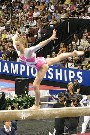 Bridget Sloan, American gymnast at 5'6